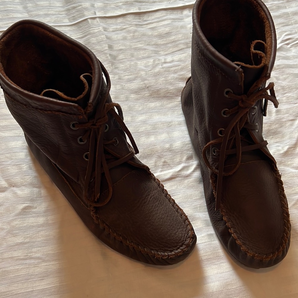 Leather booties